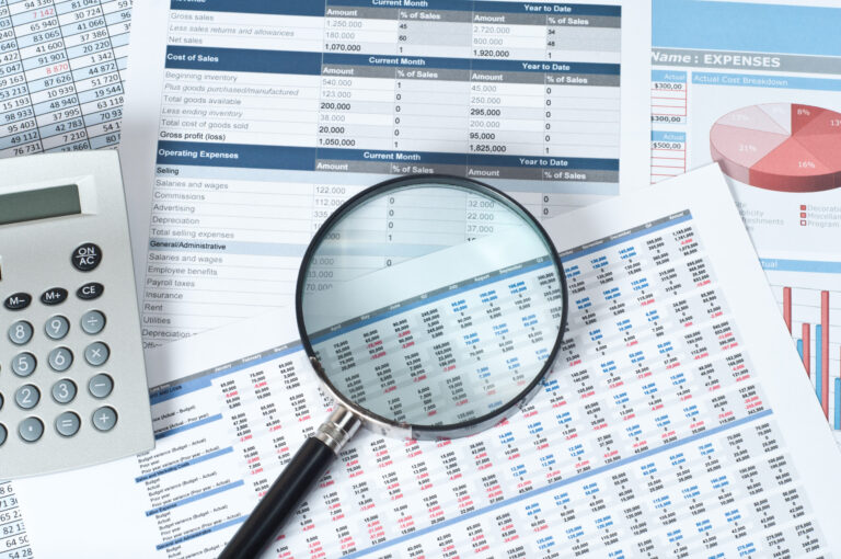 Magnifying glass over spending records
