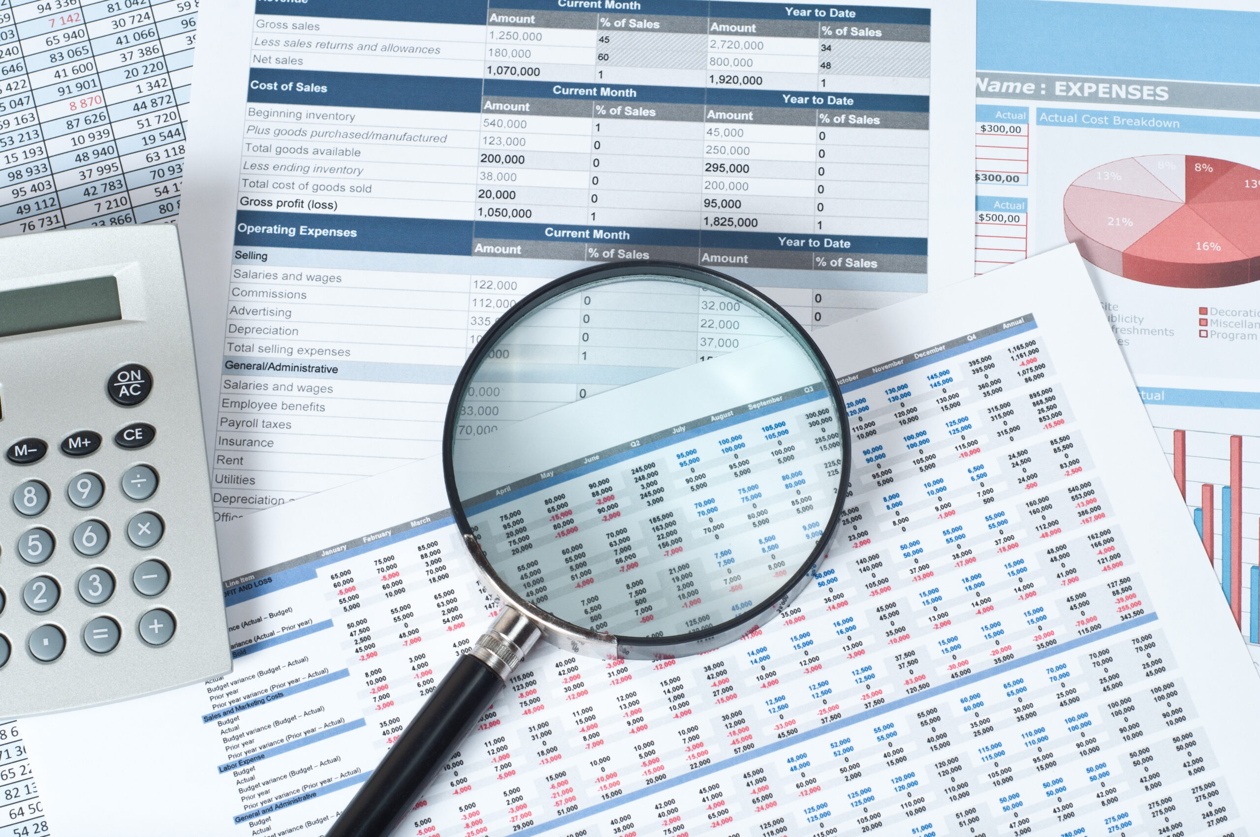 Magnifying glass over spending records