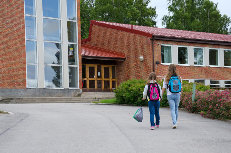 Girls going to school