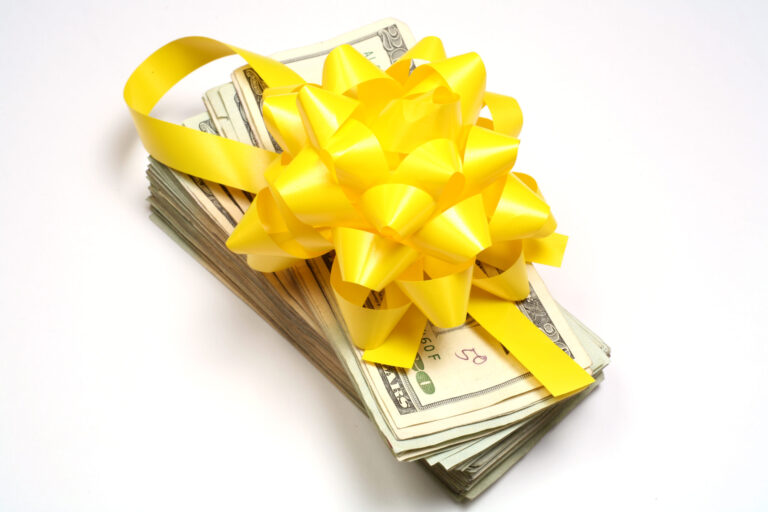 Gift wrapped money