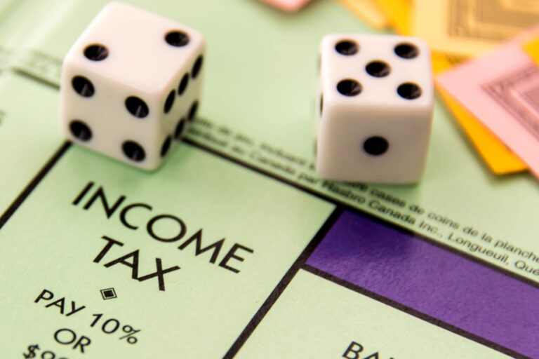 Income tax on monopoly board