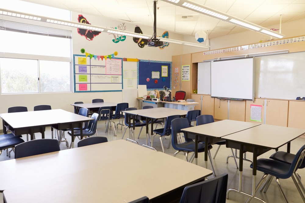 Empty classroom, declining fertility, declining school attendance, school funding, public school financing